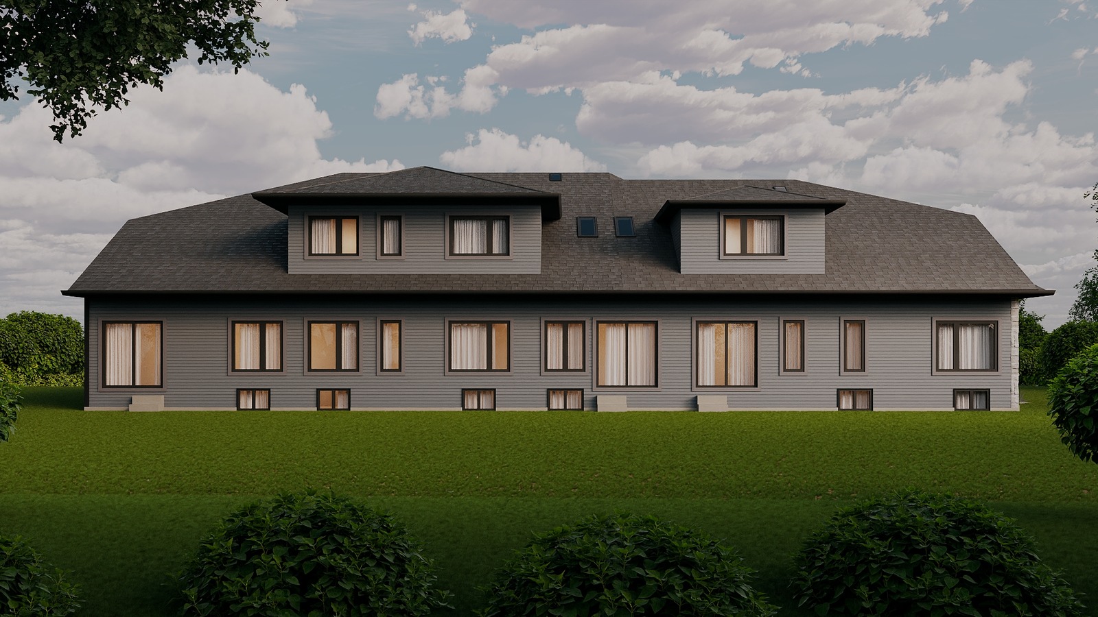 Maple Grove rear townhome rendering