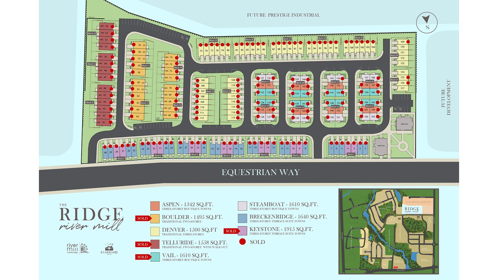 Site plan for The Ridge at River Mill in Cambridge, Ontario