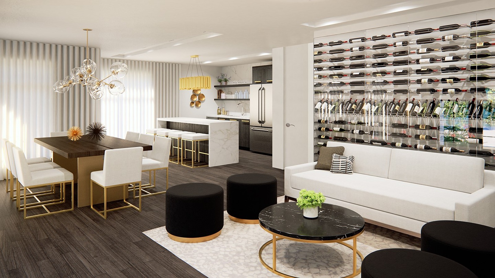 153 Wilson West party room rendering