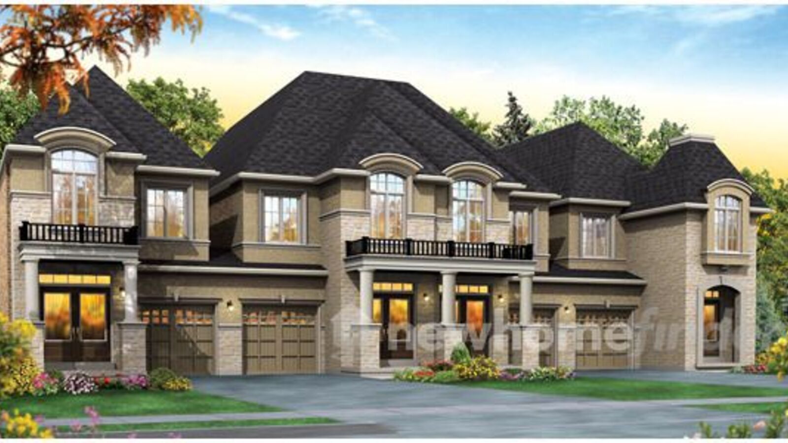 Historical exterior rendering for Summit City Centre in Mississauga.
