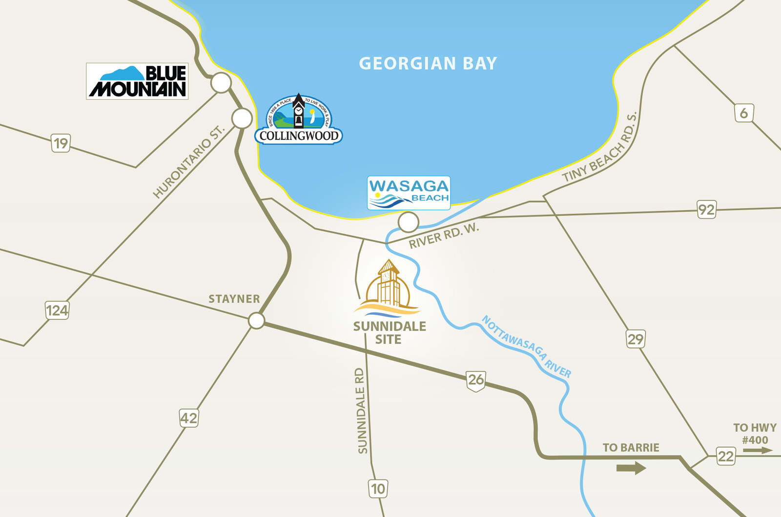 Site plan for Sunnidale Wasaga Beach in Wasaga Beach, Ontario
