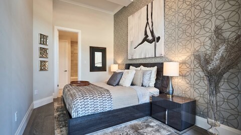 Bedroom interior at The Lofts
