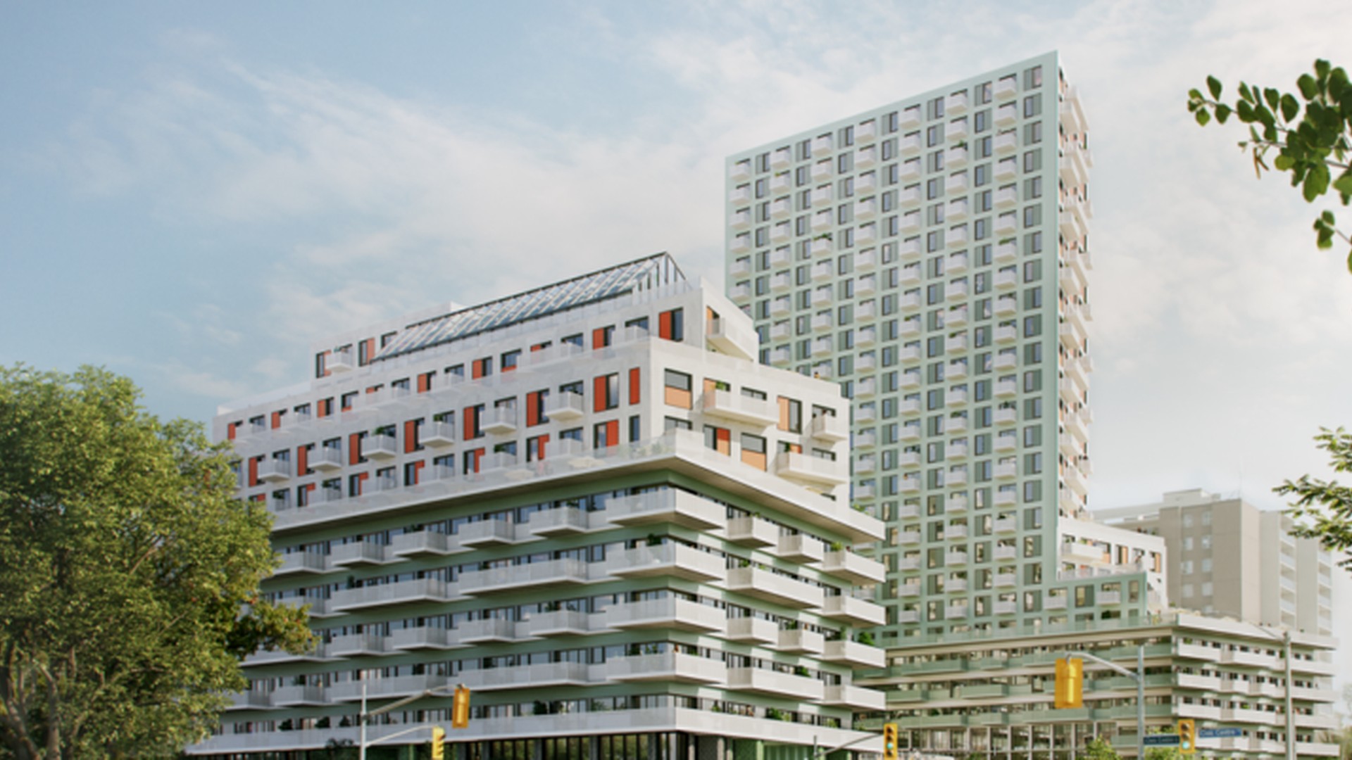 New homes at 385 The West Mall development by TAS in Toronto, Ontario