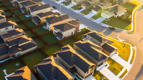 Official MVP townhome/community aerial image.