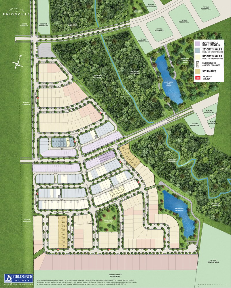 Site plan for Unionville's Upper East Side in Unionville, Ontario