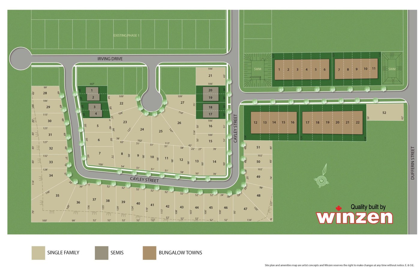 Site plan for Norwich in Norwich, Ontario