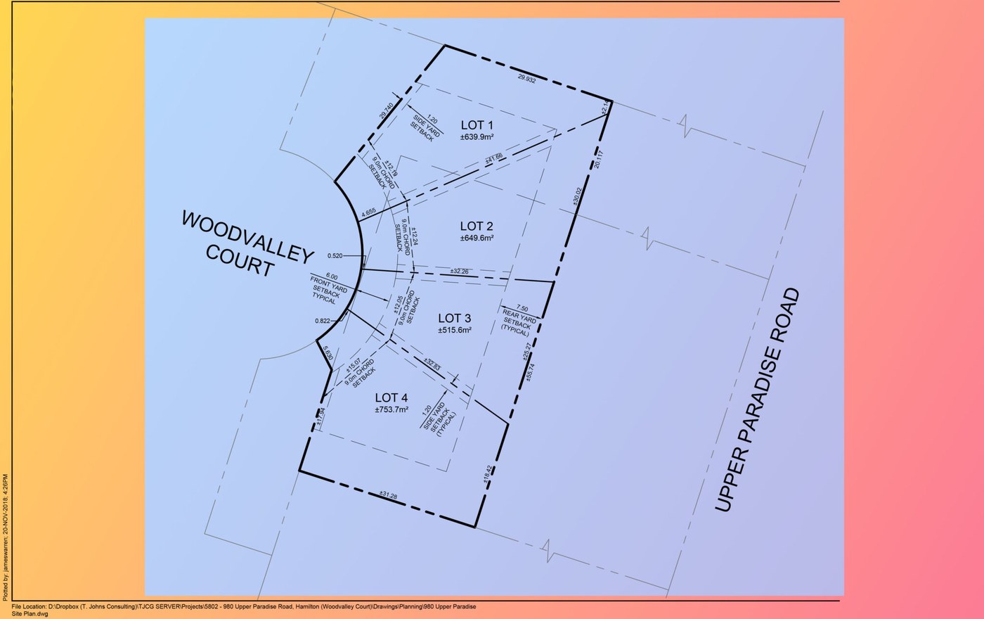 Site plan for Stoneridge in Hamilton, Ontario