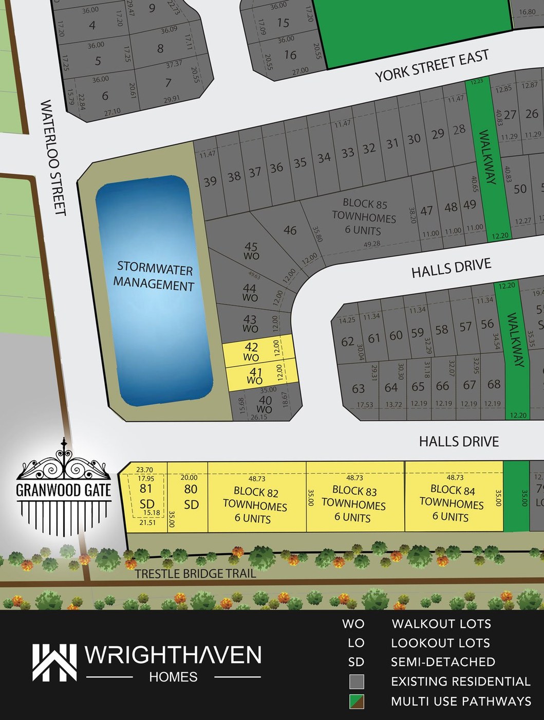 Site plan for Granwood Gate in Elora, Ontario