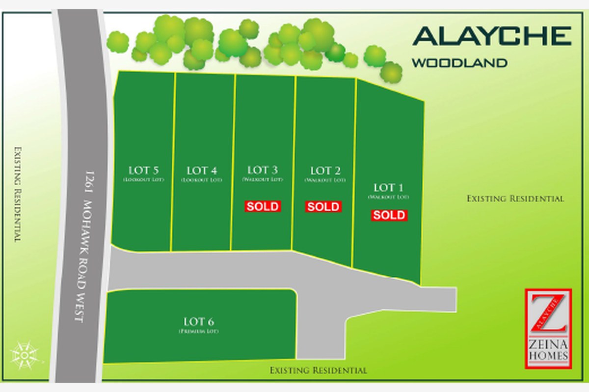 Site plan for Alayche Woodland in Ancaster, Ontario