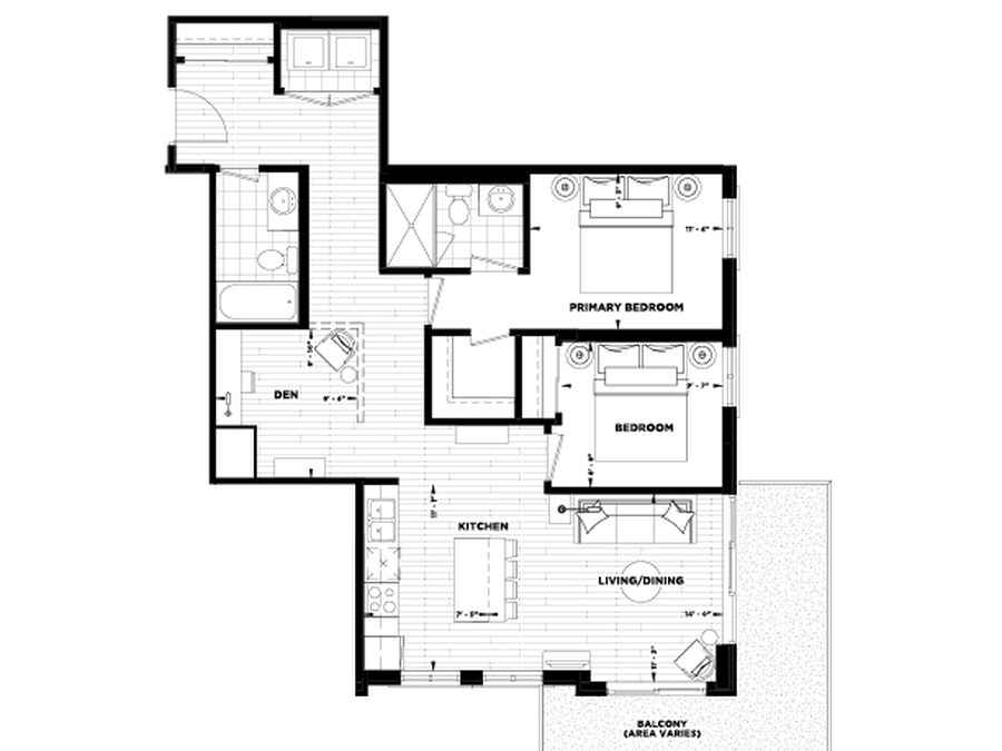 Kingsway floor plan at Century Condos by Homes by DeSantis in Grimsby, ON