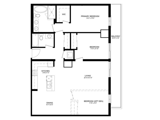 The Queensway new home model plan at the Century Condos by Homes by DeSantis in Grimsby