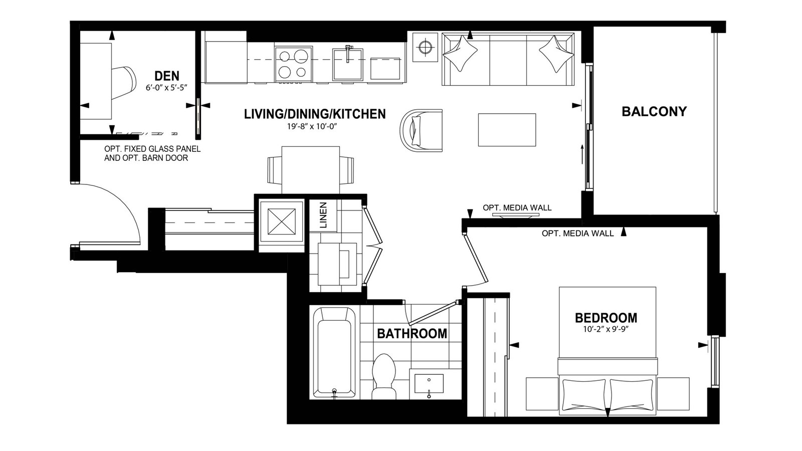 1Bdd floor plan at The Laurels by Mattamy Homes in Milton, Ontario