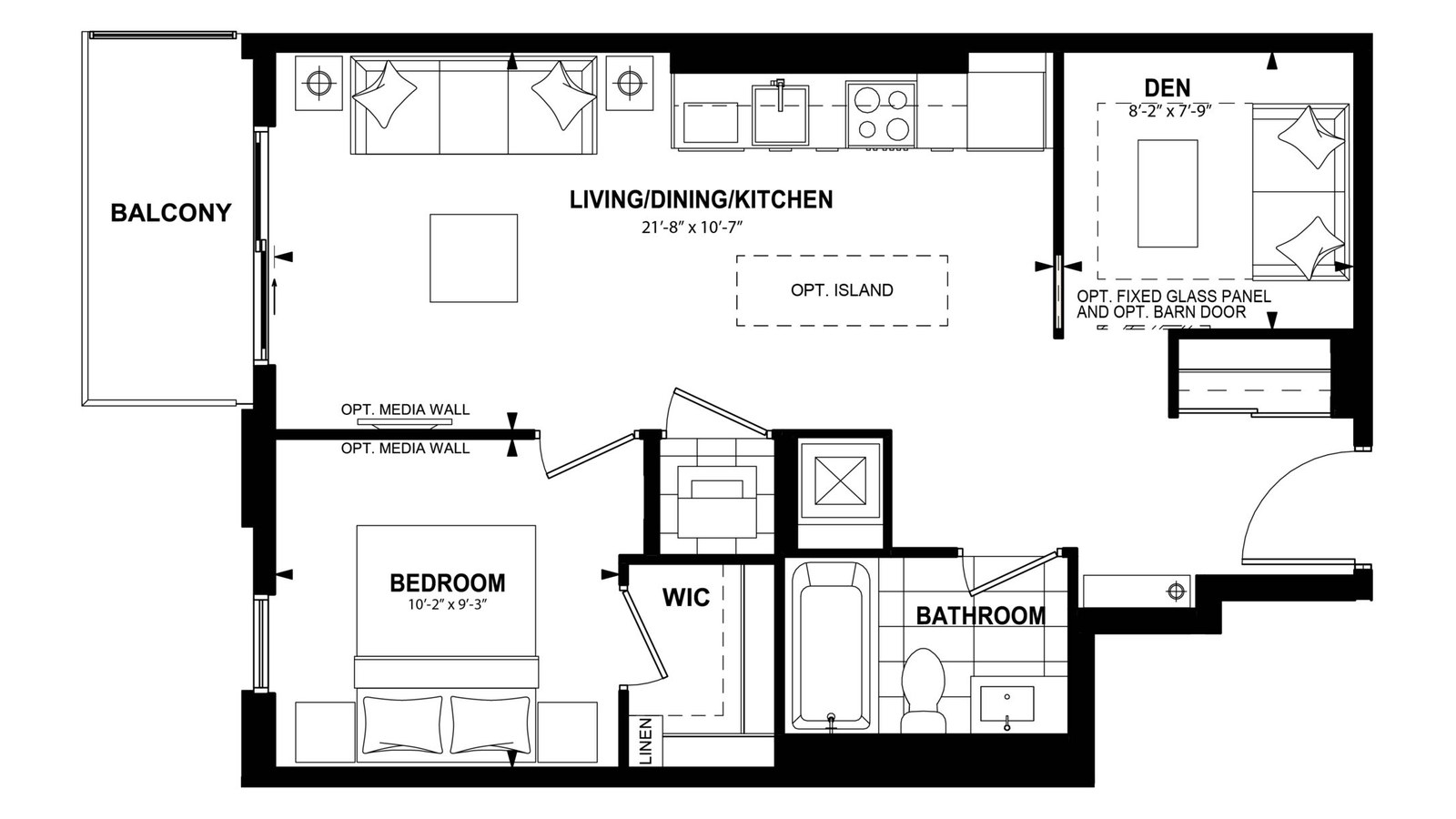 1Bdr floor plan at The Laurels by Mattamy Homes in Milton, Ontario