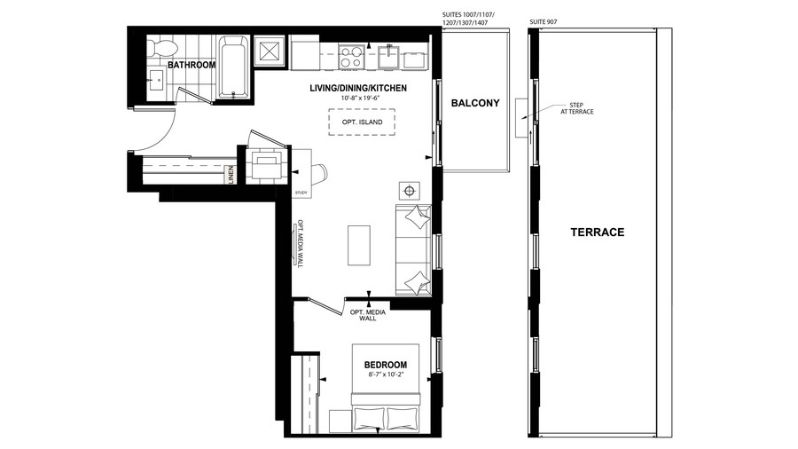 The 1Be new home model plan at the The Laurels by Mattamy Homes in Milton