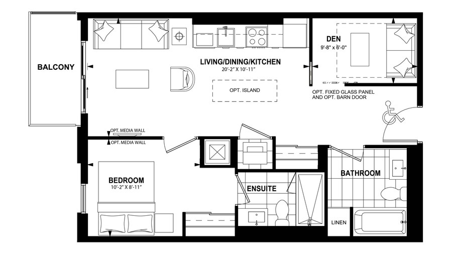 The 1Bfe new home model plan at the The Laurels by Mattamy Homes in Milton