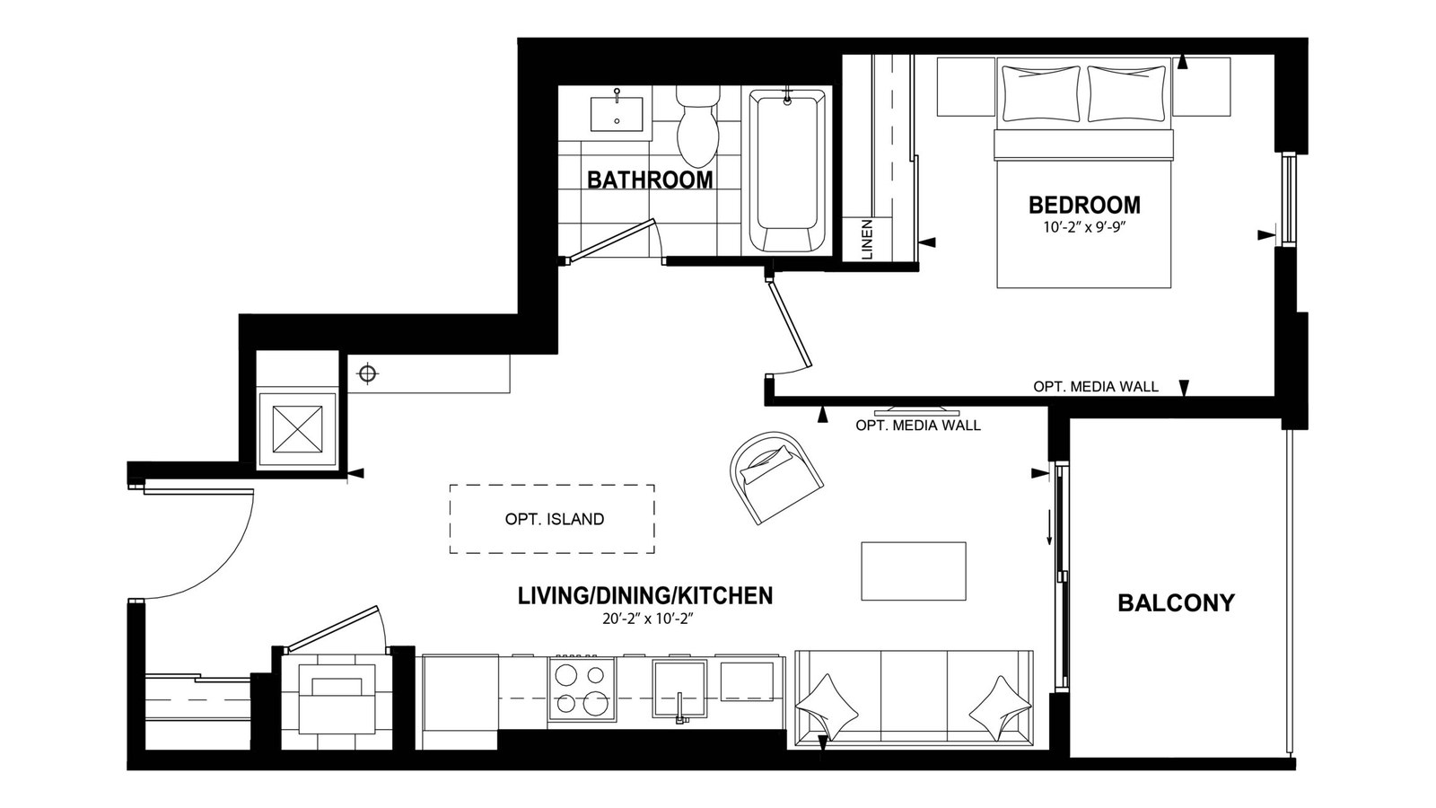 1Bg floor plan at The Laurels by Mattamy Homes in Milton, Ontario