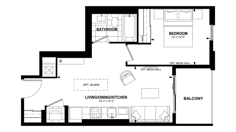 The 1Bg new home model plan at the The Laurels by Mattamy Homes in Milton