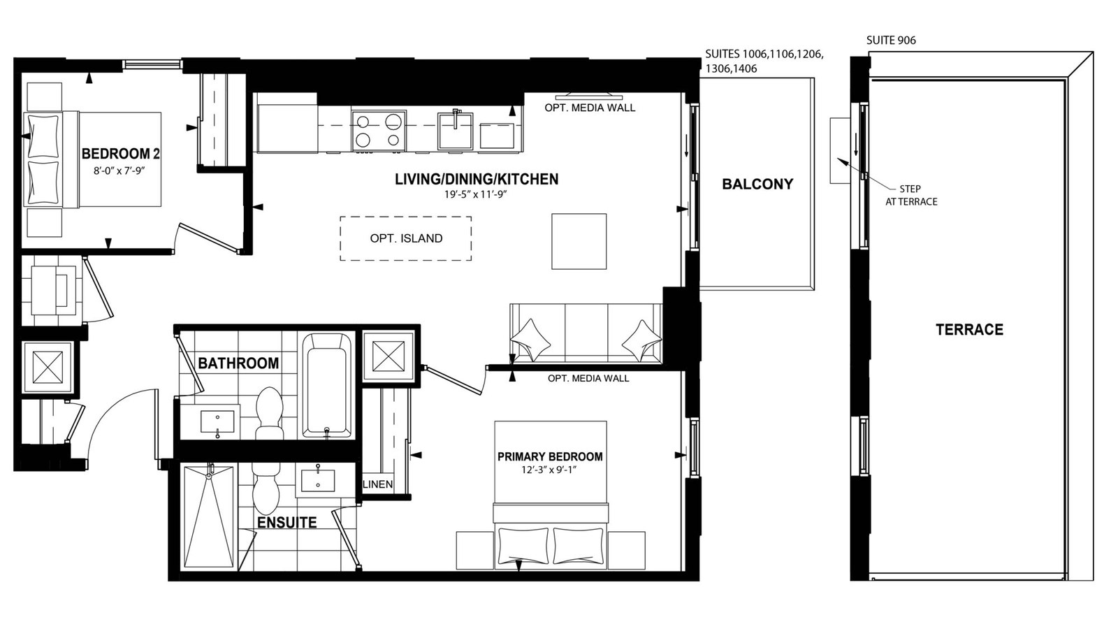 2Bb floor plan at The Laurels by Mattamy Homes in Milton, Ontario