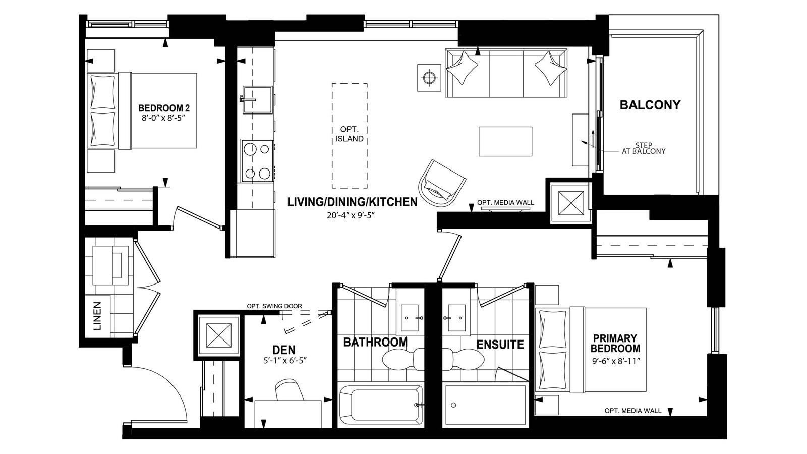 2Bdc floor plan at The Laurels by Mattamy Homes in Milton, Ontario