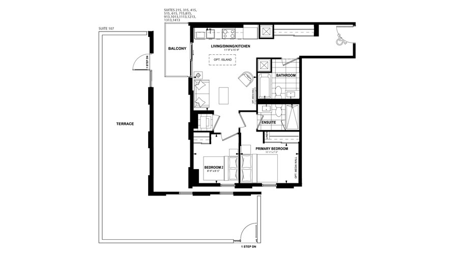 The 2Bf new home model plan at the The Laurels by Mattamy Homes in Milton