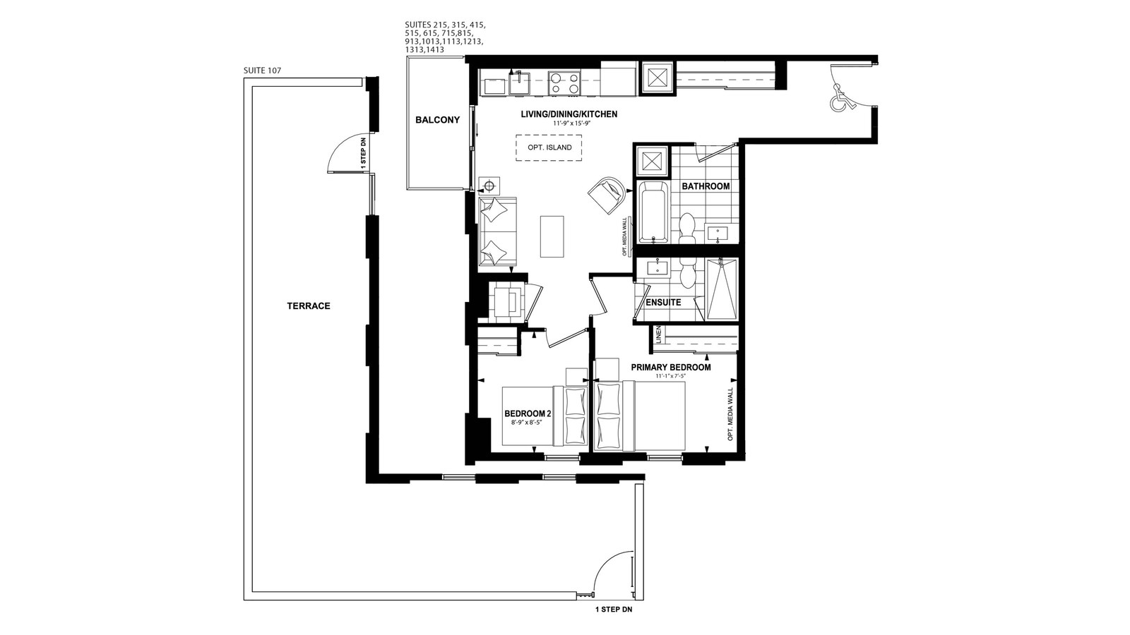 2Bh floor plan at The Laurels by Mattamy Homes in Milton, Ontario
