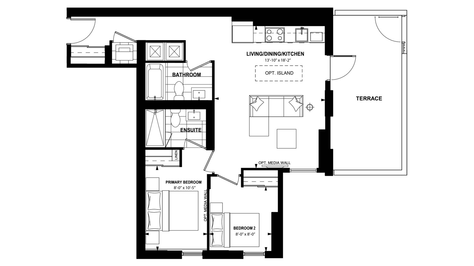 2Bl floor plan at The Laurels by Mattamy Homes in Milton, Ontario