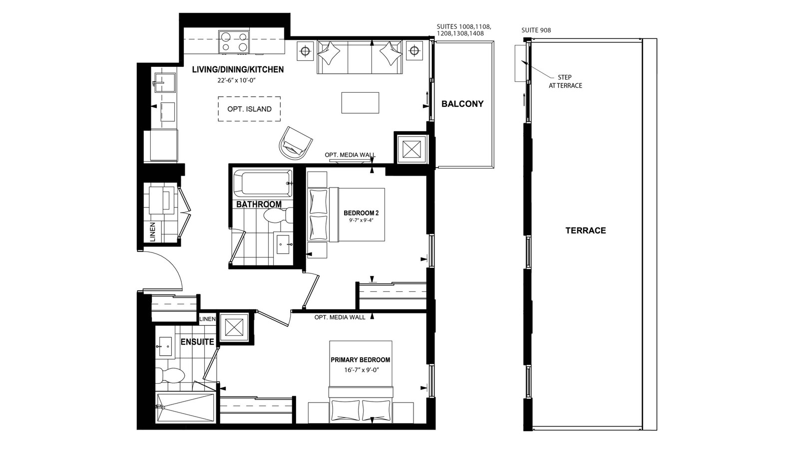 2Bn floor plan at The Laurels by Mattamy Homes in Milton, Ontario