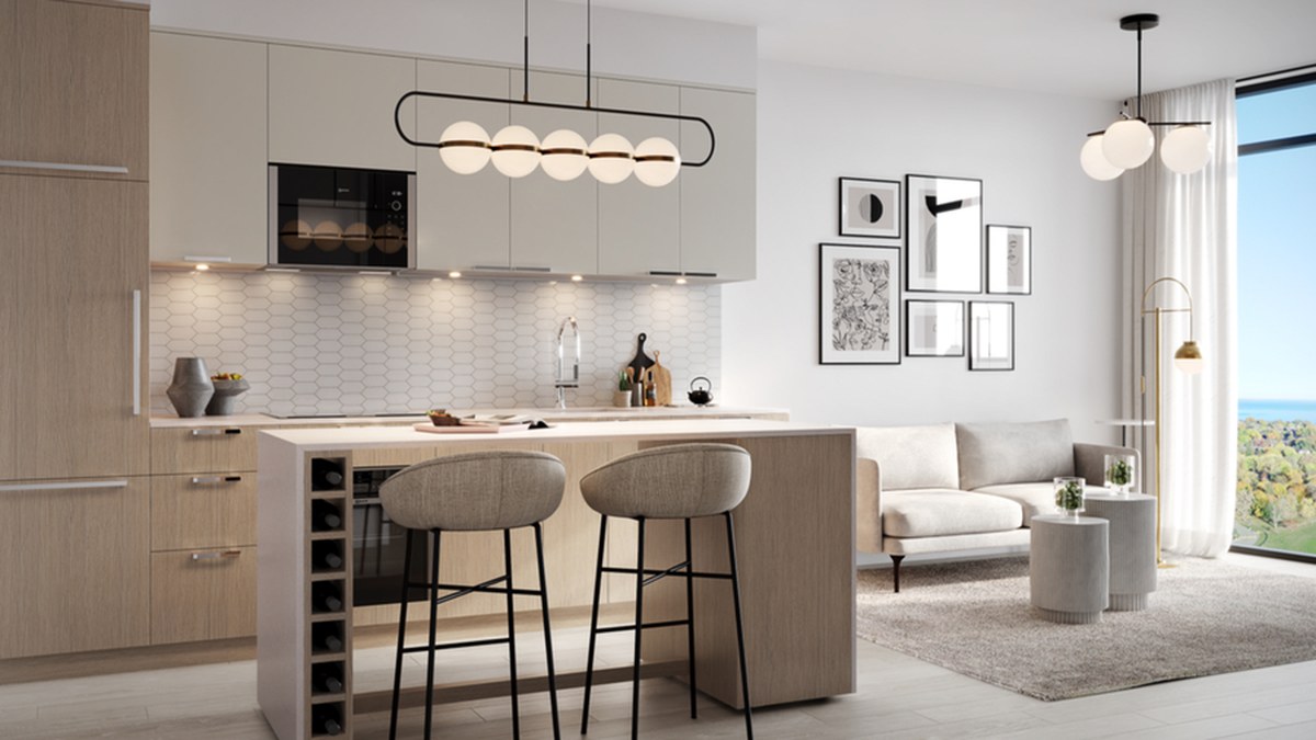 1A+D floor plan at Exhale Residences by Queens Gate in Mississauga, Ontario