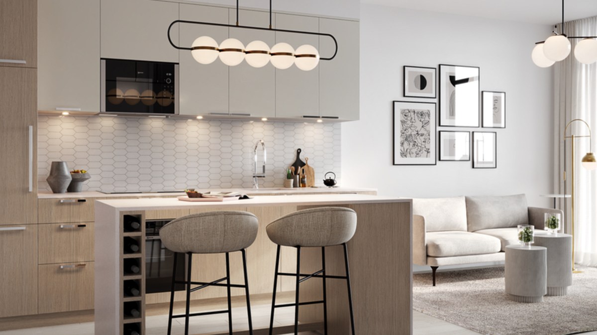 1B floor plan at Exhale Residences by Queens Gate in Mississauga, Ontario