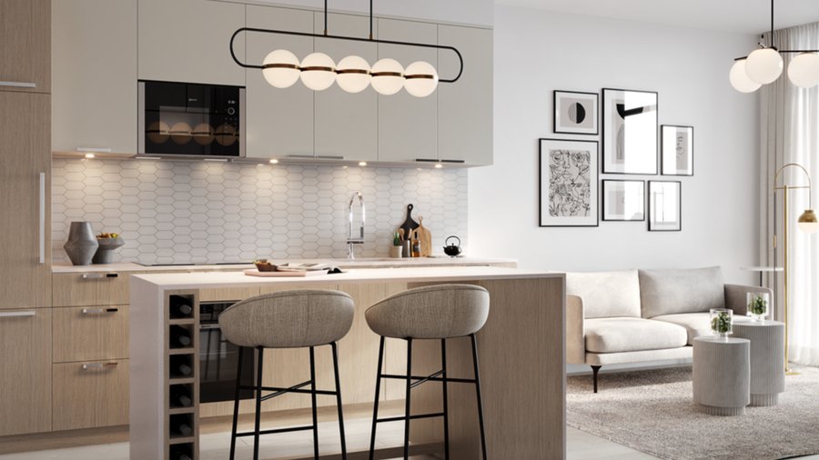 The 1B new home model plan at the Exhale Residences by Queens Gate in Mississauga