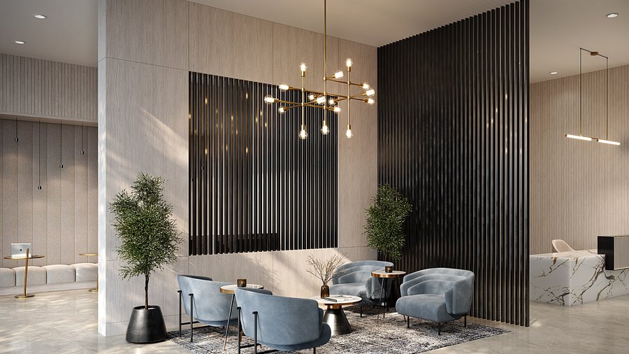 The Indigo new home model plan at the Exhale Residences by Queens Gate in Mississauga