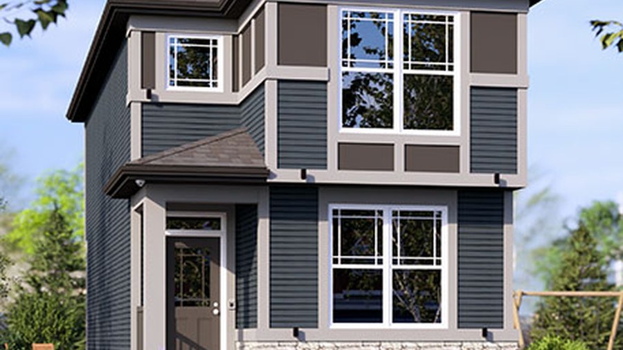 The Newport 18 new home model plan at the Glacier Ridge by Jayman in Calgary