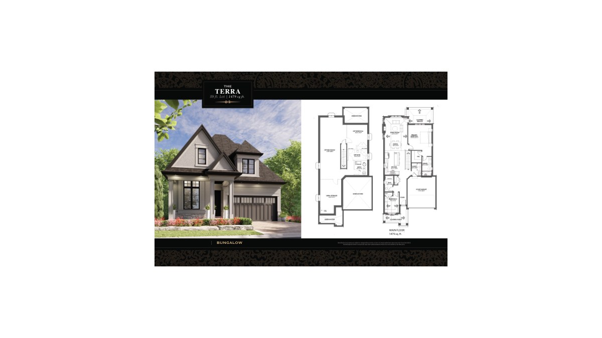 The Terra floor plan at Terravita by Kenmore Homes in Niagara Falls, Ontario