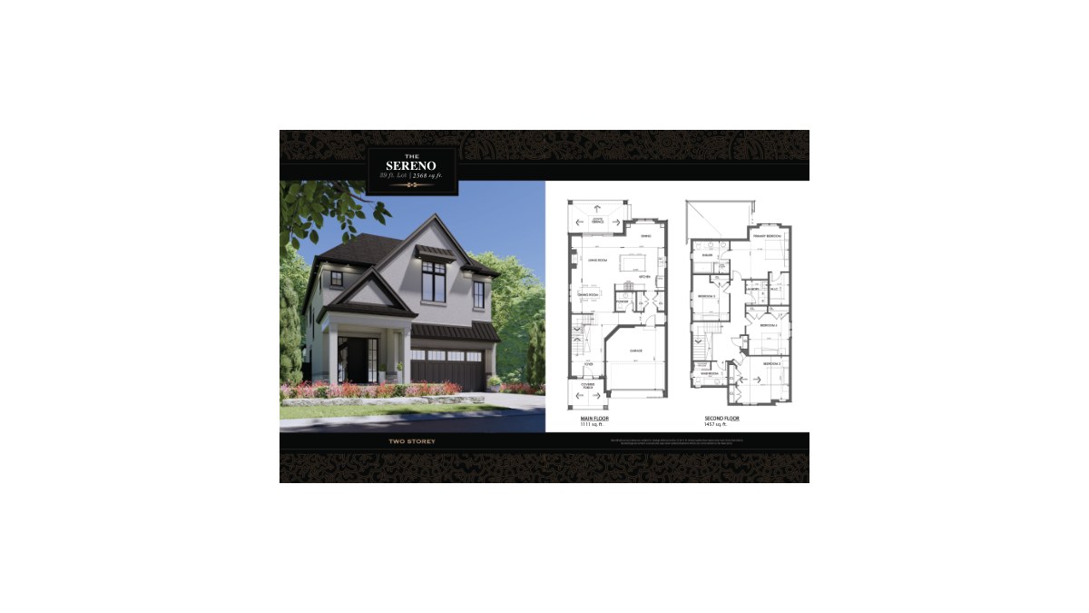 The Sereno floor plan at Terravita by Kenmore Homes in Niagara Falls, Ontario