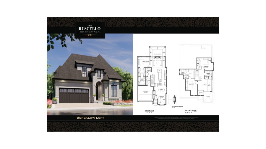The The Ruscello new home model plan at the Terravita by Kenmore Homes in Niagara Falls