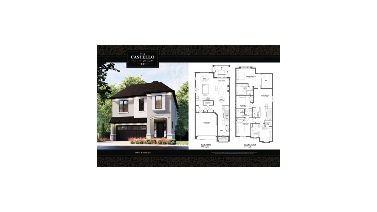 The Castello floor plan at Terravita by Kenmore Homes in Niagara Falls, Ontario