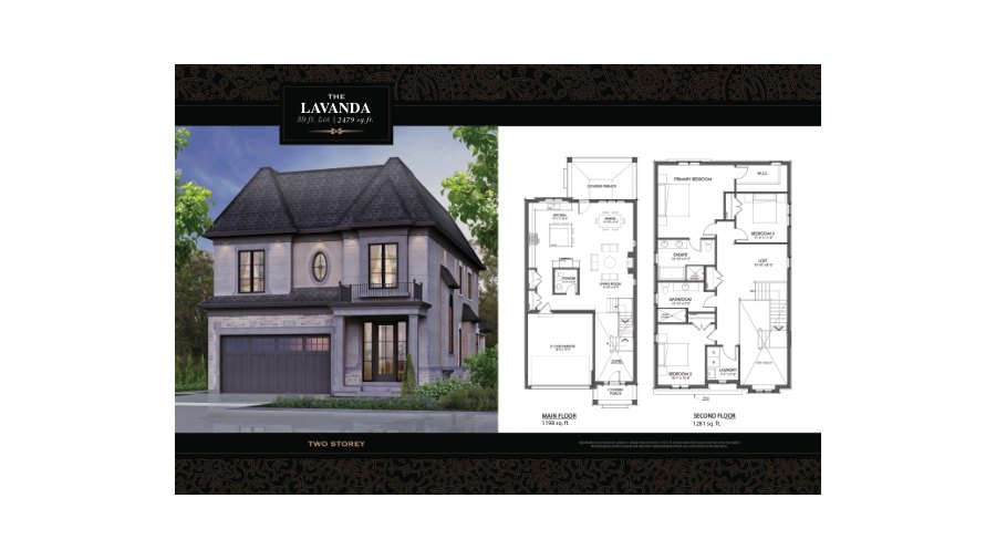 The The Lavanda new home model plan at the Terravita by Kenmore Homes in Niagara Falls