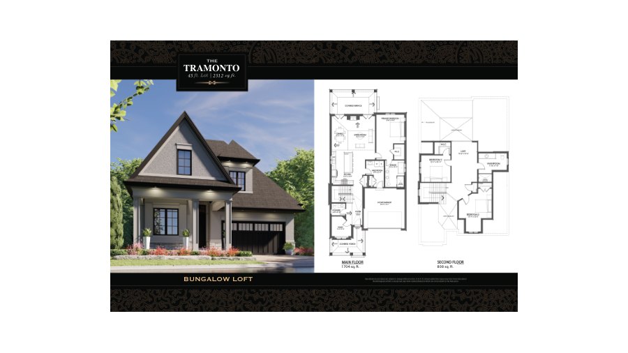 The The Tramonto new home model plan at the Terravita by Kenmore Homes in Niagara Falls