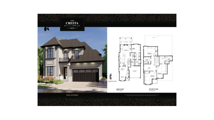 The The Cresta new home model plan at the Terravita by Kenmore Homes in Niagara Falls