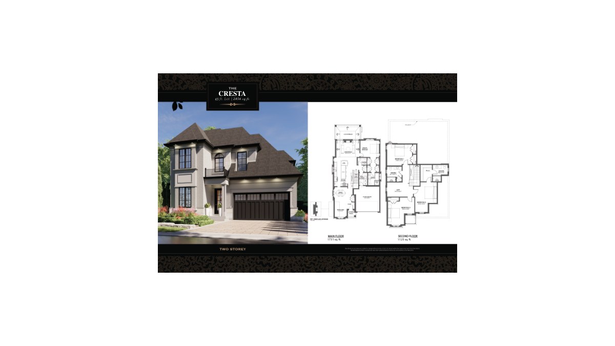 The Cresta floor plan at Terravita by Kenmore Homes in Niagara Falls, Ontario