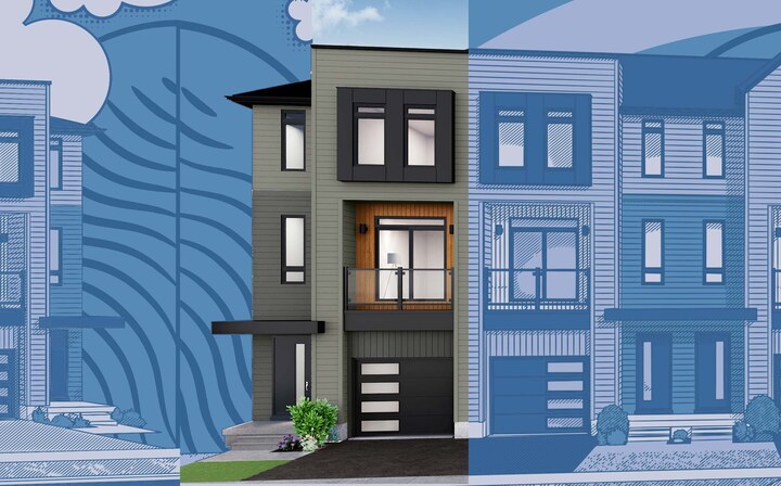 The Whitehaven Riverbend End new home model plan at the Riverbend by Losani Homes in Paris