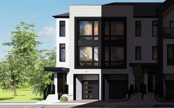 The Esprit Enhanced End new home model plan at the Benchmark by Losani Homes in Beamsville