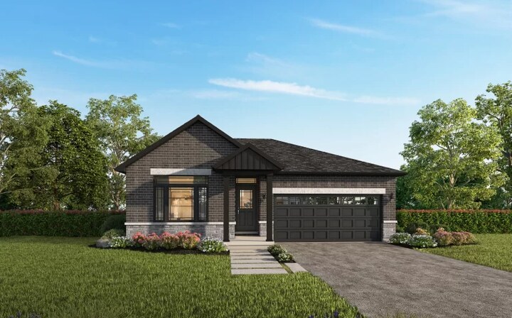 The Cobblestone new home model plan at the Riverbank Estates by Losani Homes in Paris