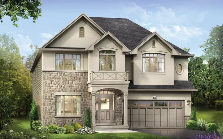 The Corsica new home model plan at the Riverbank Estates by Losani Homes in Paris