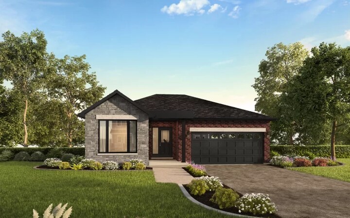 The Hampton new home model plan at the Riverbank Estates by Losani Homes in Paris