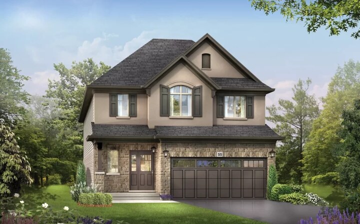 The Kingsforest new home model plan at the Riverbank Estates by Losani Homes in Paris