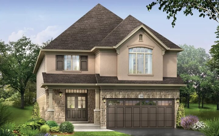The Cerulean new home model plan at the Riverbank Estates by Losani Homes in Paris
