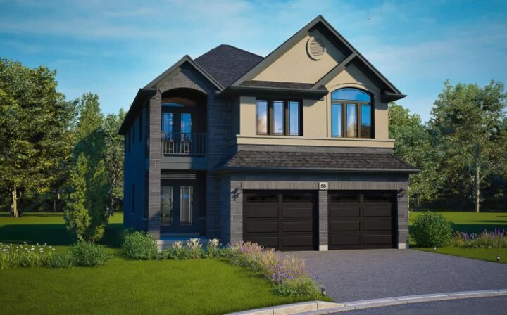 The Woodside new home model plan at the Riverbank Estates by Losani Homes in Paris