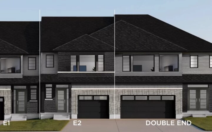 The WestTown Double Enhanced End new home model plan at the Riverbank Estates by Losani Homes in Paris