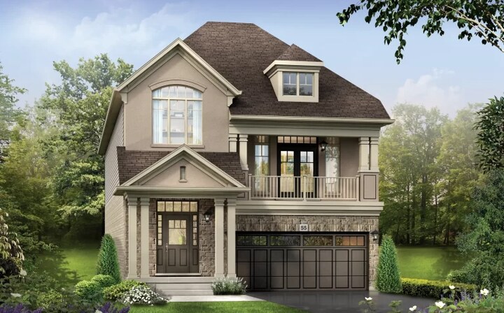 The Carousel new home model plan at the Riverbank Estates by Losani Homes in Paris
